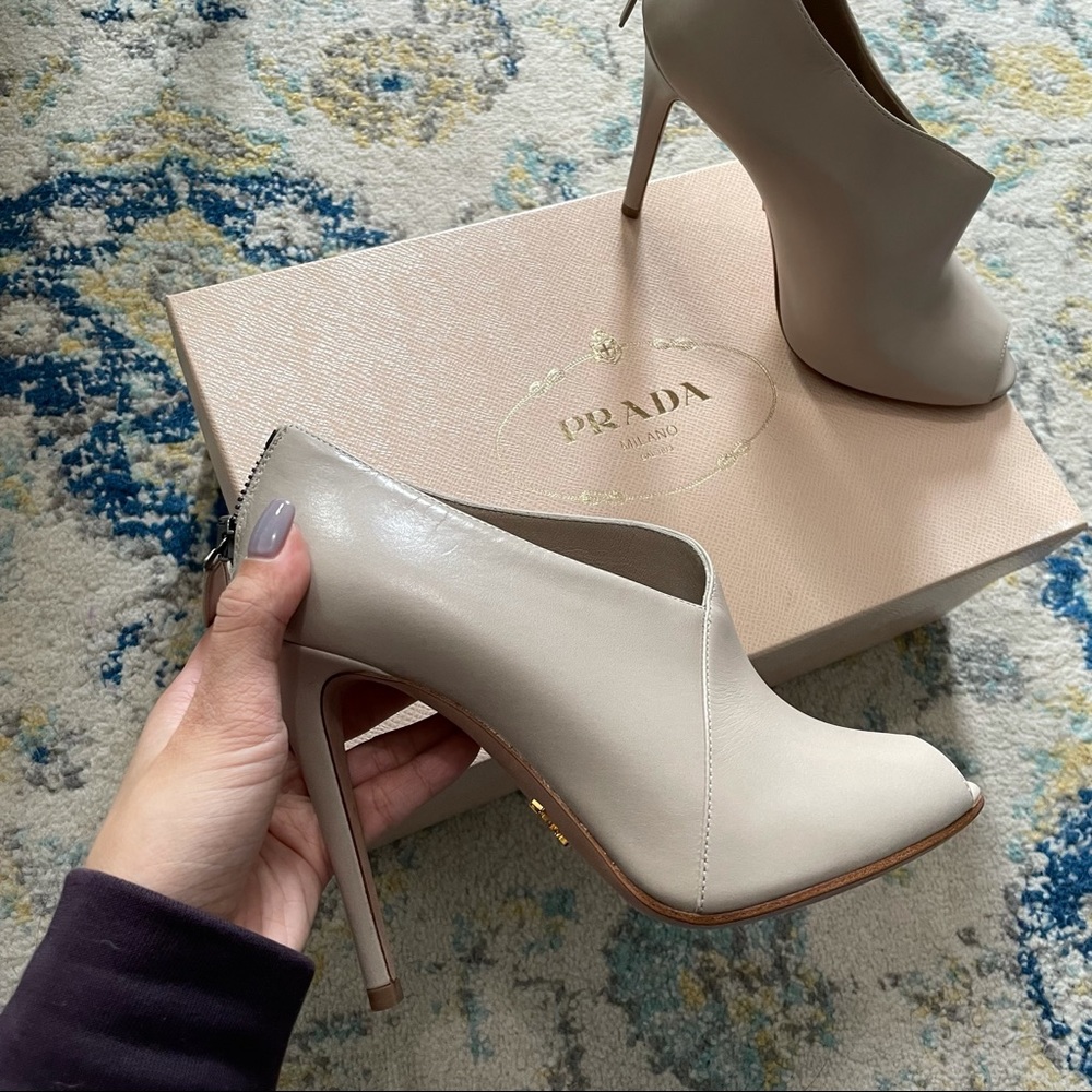 NEW Prada Open Toe Bootie